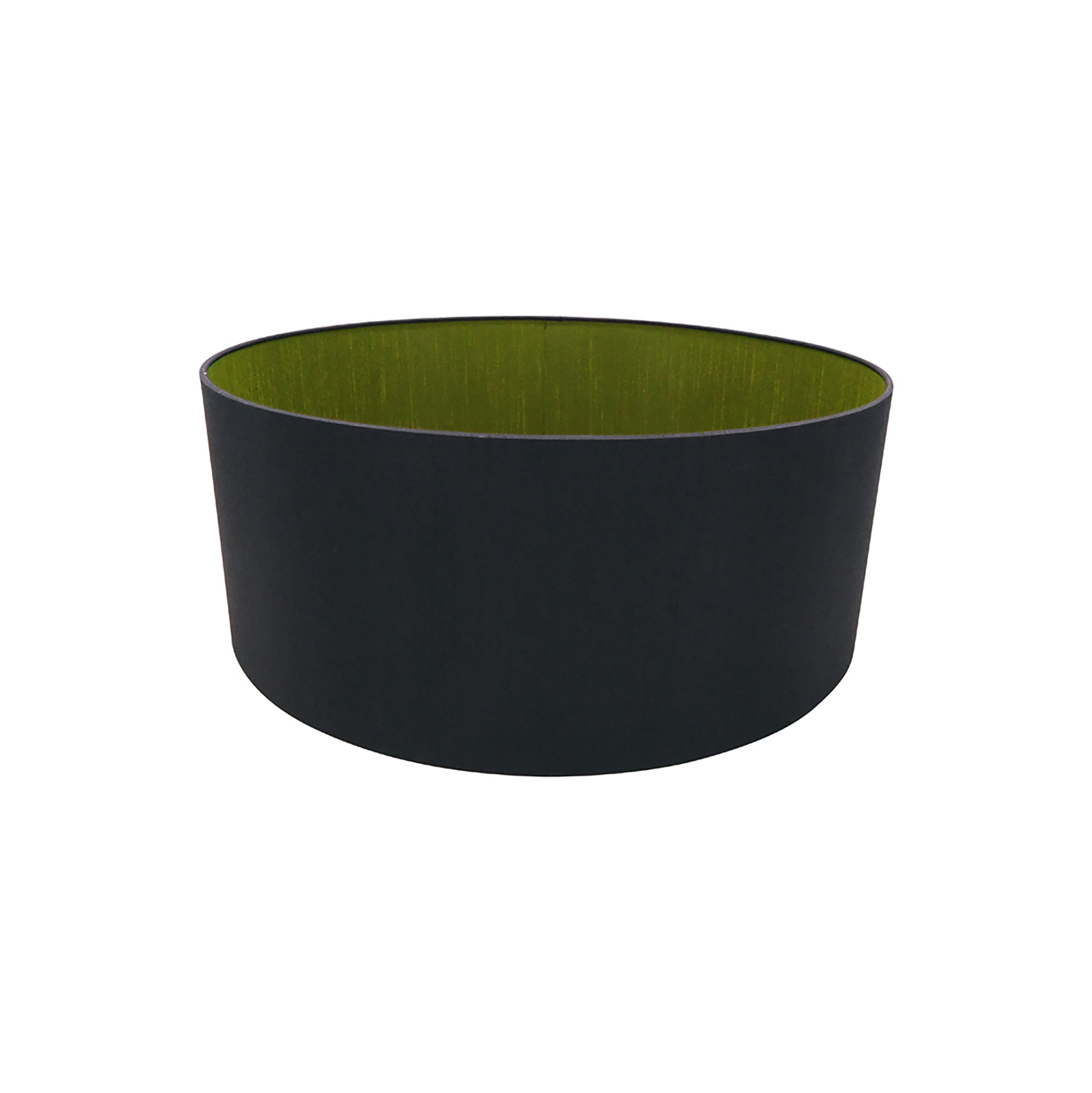 D0291  Sigma 50cm Dual Faux Silk Fabric Shade Midnight Black, Green Olive